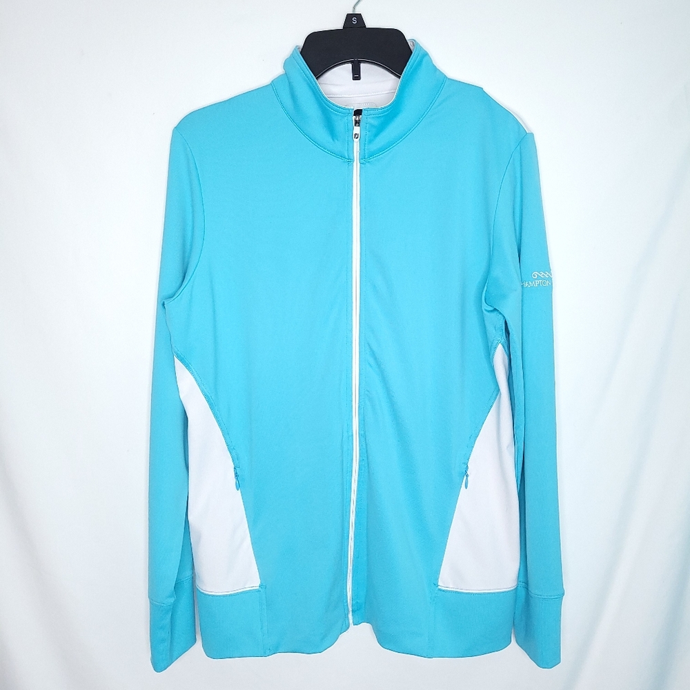 FootJoy Aqua & White Full-Zip Women's Utility Jacket